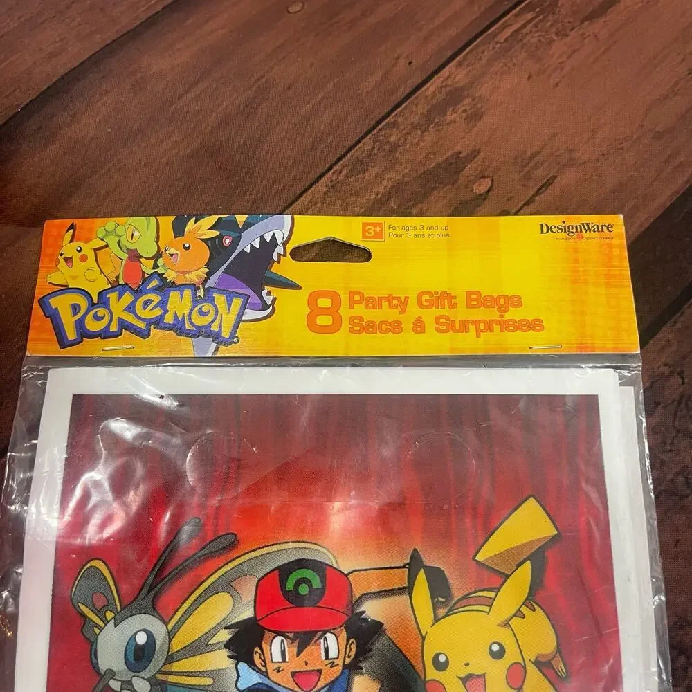 2005 Pokemon Gift Bags Party Loot Bags 8 Count‎ Nintendo DesignWare